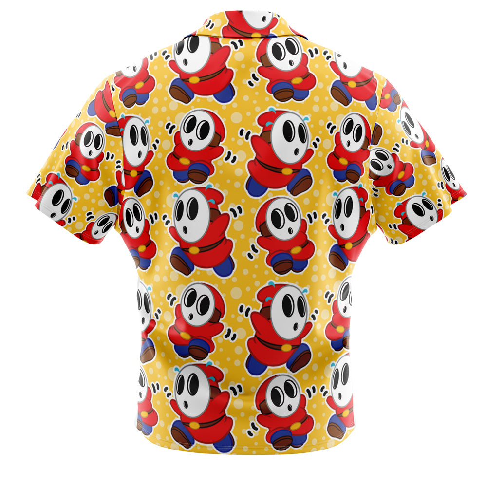 Shy Guy Super Mario Bros Button Up Hawaiian Shirt