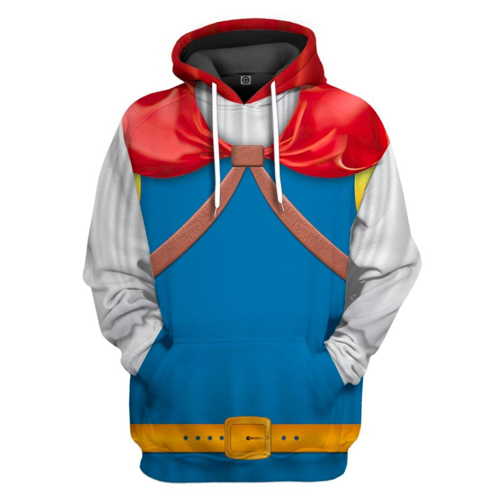 Snow White Hoodie Snow White Prince Florian Costume T-shirt Blue Red Unisex