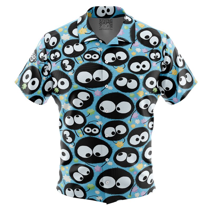 Soot Sprites Spirited Away Button Up Hawaiian Shirt