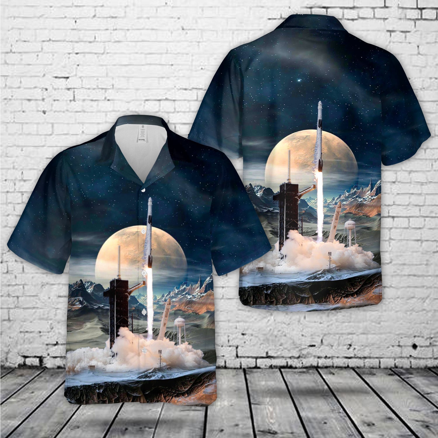 SpaceX Crew Dragon (Demo-2) Hawaiian Shirt