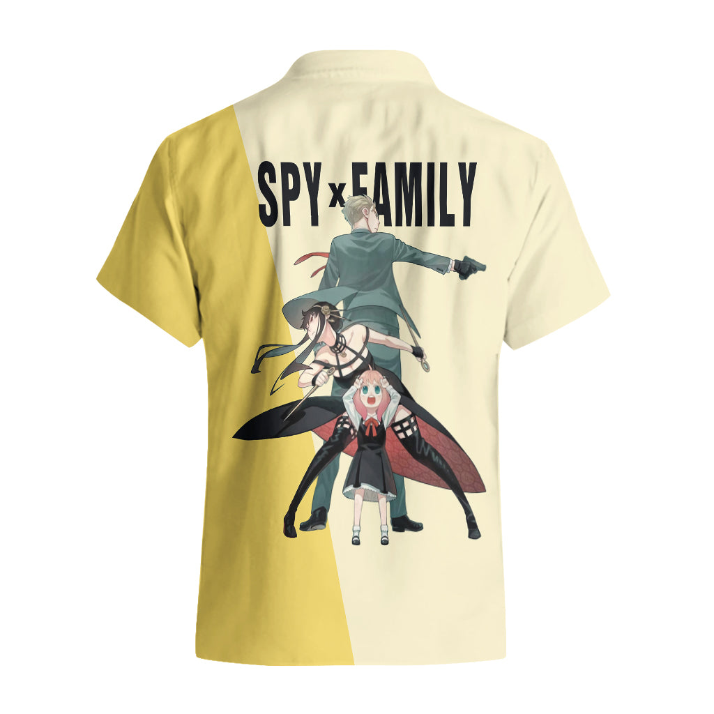 NoClaws NoClaws Spyxfamily Hawaii Shirt Forger Family In Action Hawaiian Shirt Yellow Unisex