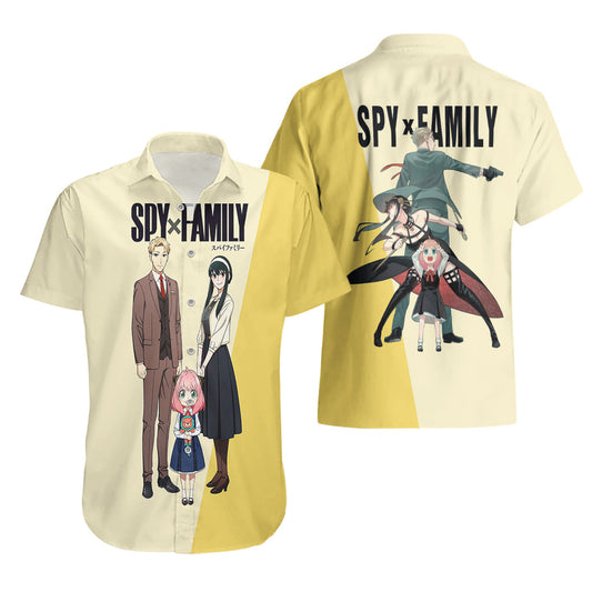 NoClaws NoClaws Spyxfamily Hawaii Shirt Forger Family In Action Hawaiian Shirt Yellow Unisex