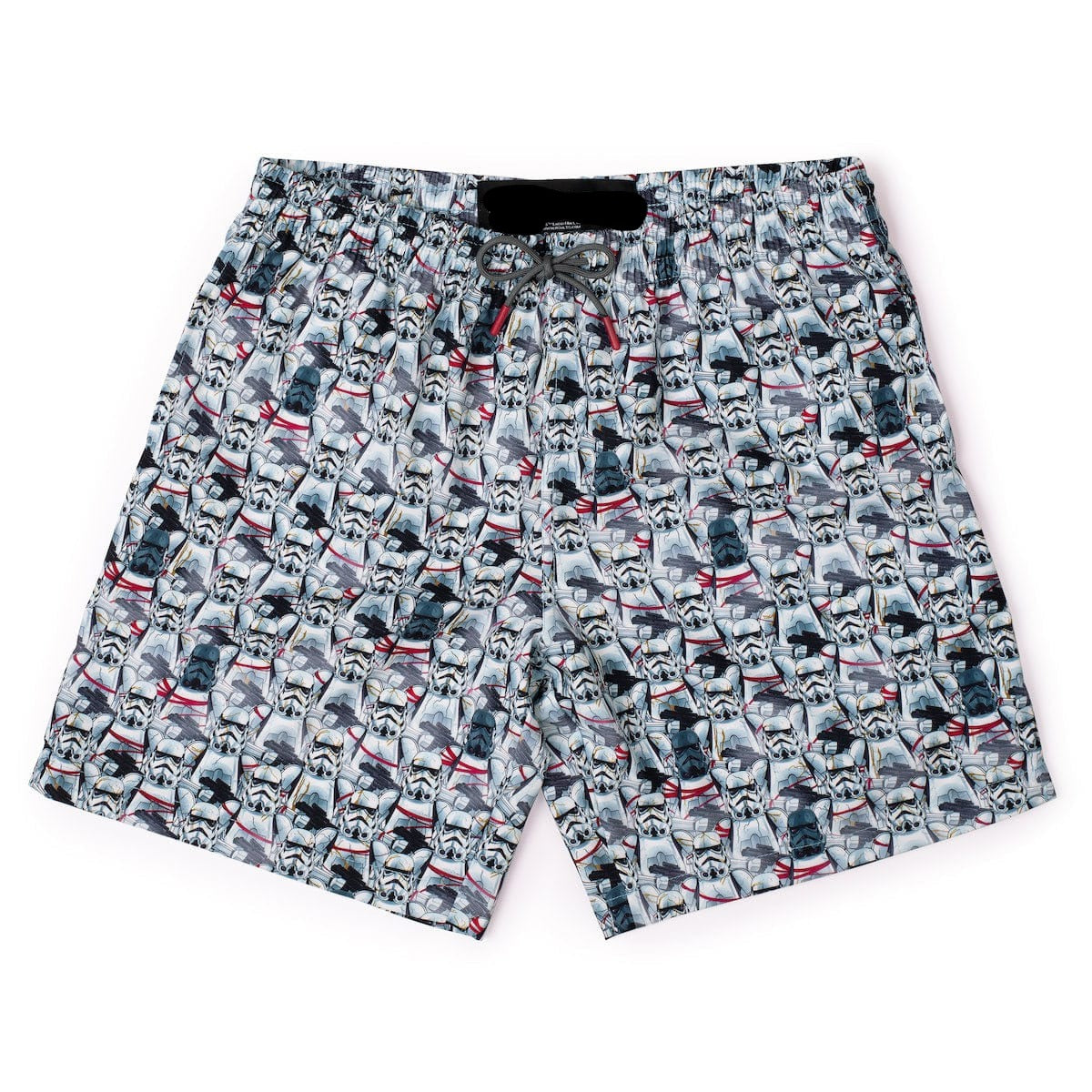Starwars Shorts Starwars Stormtrooper Doodle Pattern Beach Shorts White Gray