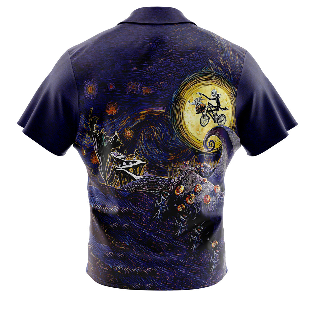 Starry Nightmare Before Christmas Button Up Shirt