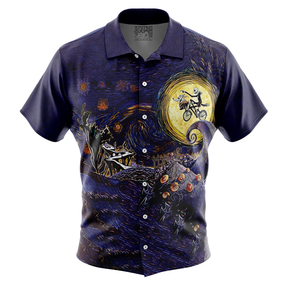 Starry Nightmare Before Christmas Button Up Shirt