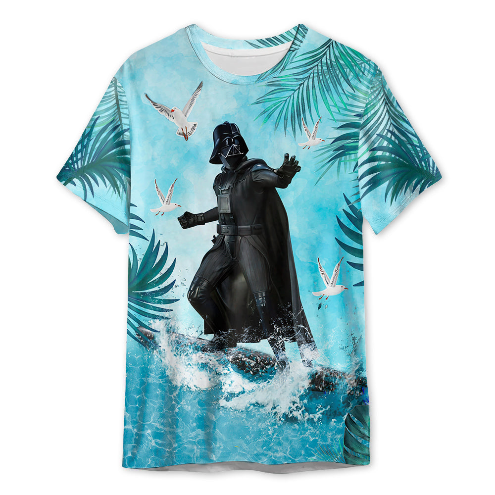 Starwars Darth Vader Surfing - 3D T-shirt For Fans