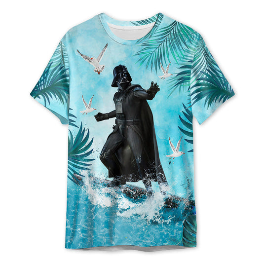 Starwars Darth Vader Surfing - 3D T-shirt For Fans