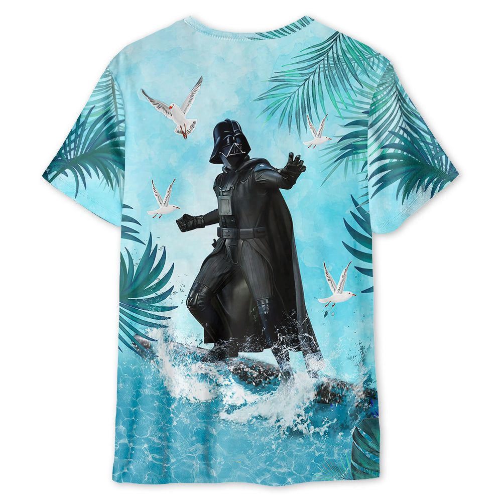 Starwars Darth Vader Surfing - 3D T-shirt For Fans