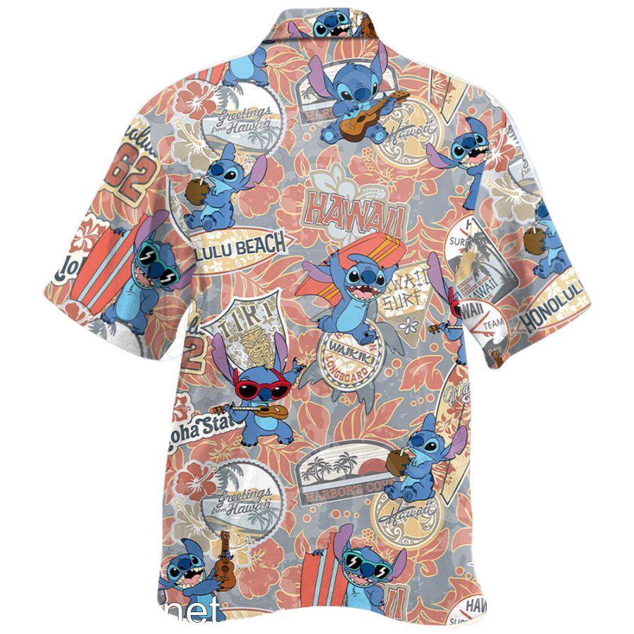 NoClaws Stitch Hawaii Shirt Onnolulu Beach Stitch Pattern Aloha Shirt Colorful Unisex Adults New Release
