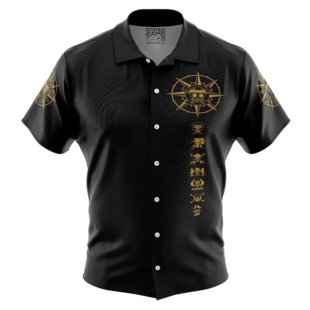 Straw Hat Grand Fleet One Piece Button Up Hawaiian Shirt