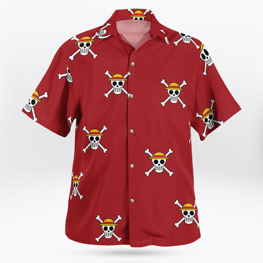 Straw Hat Pirates Jolly Roger Mens Hawaiian Shirt Unisex | One Piece Universe Store