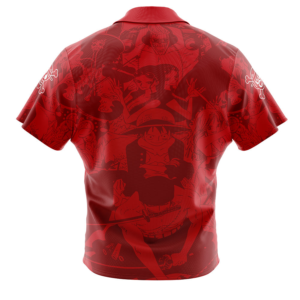 Straw Hat Pirates One Piece Button Up Hawaiian Shirt