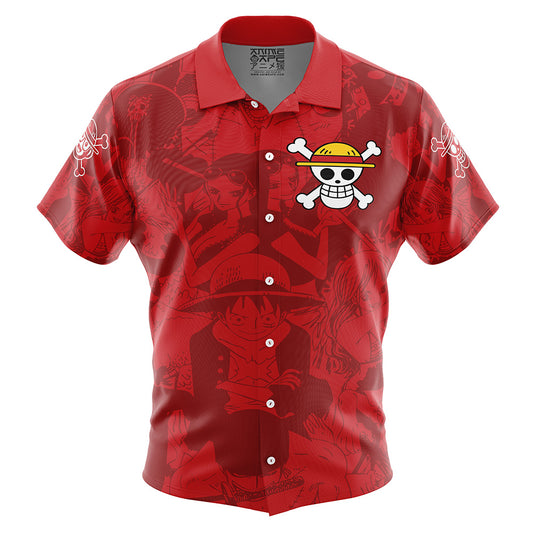 Straw Hat Pirates One Piece Button Up Hawaiian Shirt