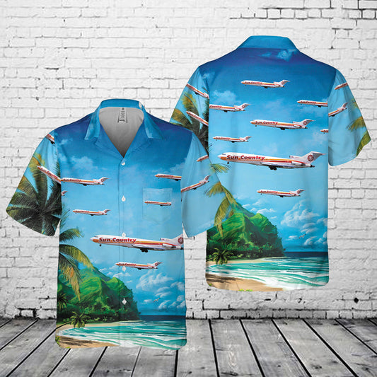 Sun Country Airlines Boeing 727-227(Adv) N275AF Pocket Hawaiian Shirt