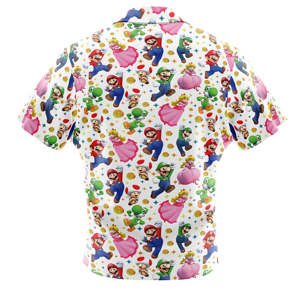 Super Mario Bros Button Up Hawaiian Shirt