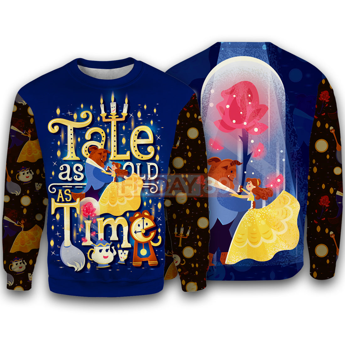 Beauty & The Beast T-shirt Beauty & The Beast Tale As Old As Time 3D Print T-shirt Awesome DN Hoodie Sweater Tank