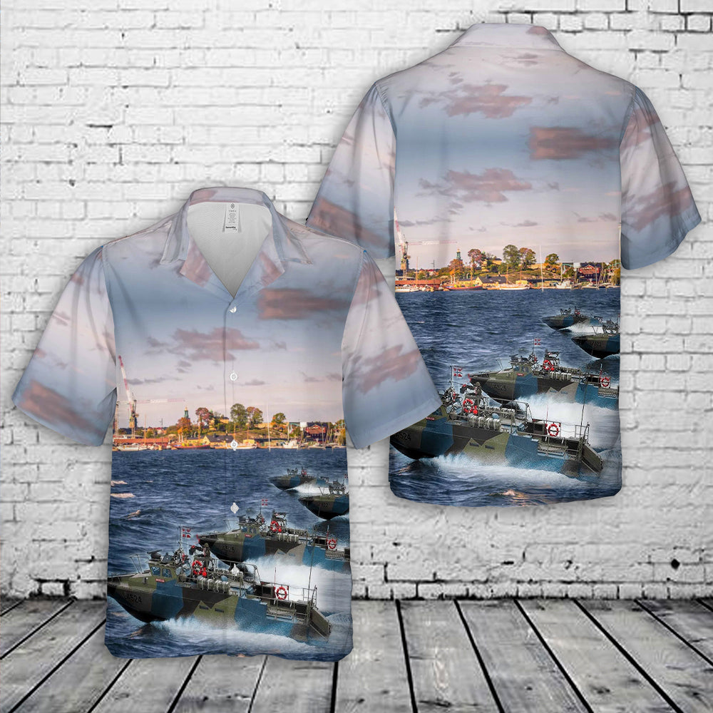 Swedish Navy CB90 Feared Patrol Boats Hawaiian Shirt