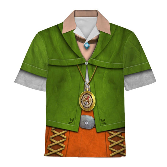 NoClaws Legend Of Zelda Hawaii Shirt Legend Of Zelda Linkle Costume Hawaiian Shirt Green Unisex