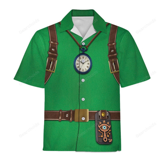 NoClaws Legend Of Zelda Hawaii Shirt Legend of Zelda Tingle Costume Hawaiian Shirt Green Unisex