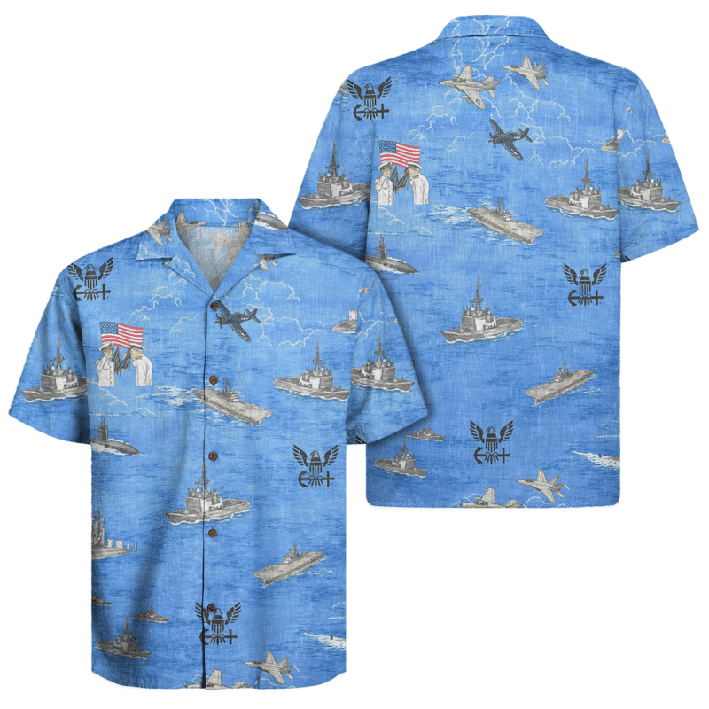 US Navy 250th Years Of Service Hawaiian Shirt