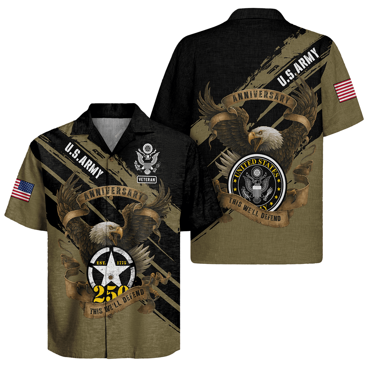 US ARMY 250th Years Of Service Hawaiian Shirt