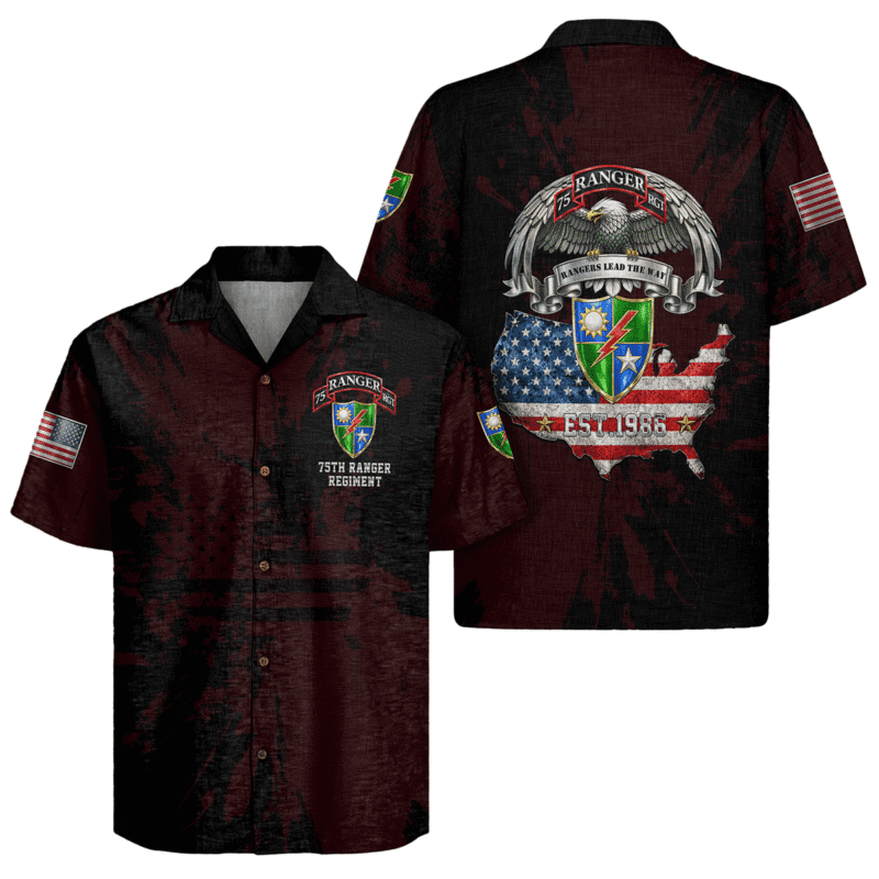 US Army 75th Ranger Regiment Hawaiian Shirt