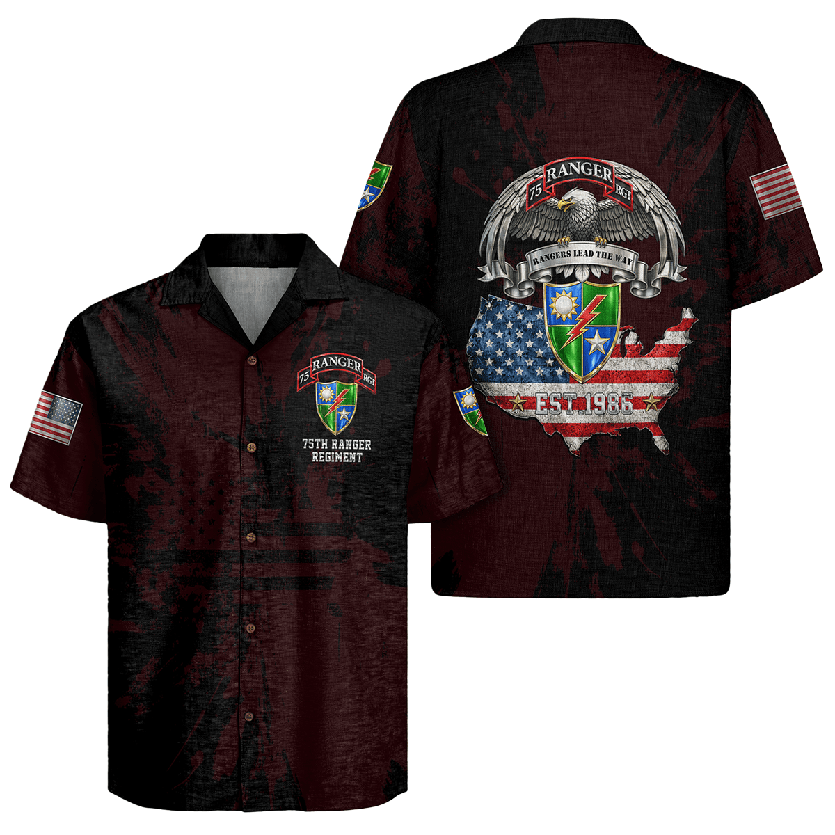 US Army 75th Ranger Regiment Hawaiian Shirt