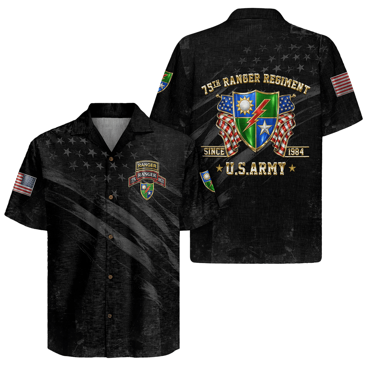 US Army 75th Ranger Regiment Hawaiian Shirt