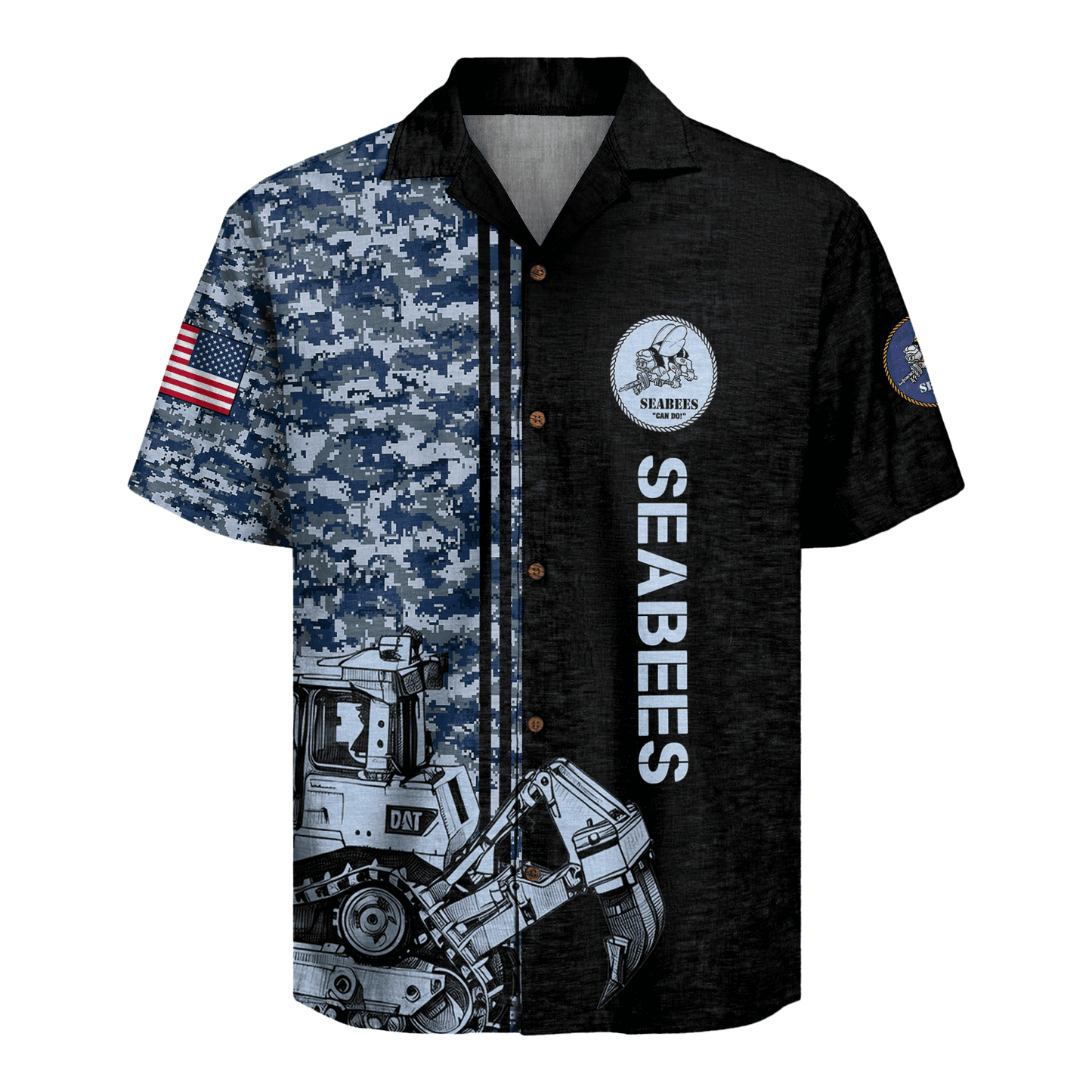 US Navy Seabees 250th Years Of Service Hawaiian Shirt