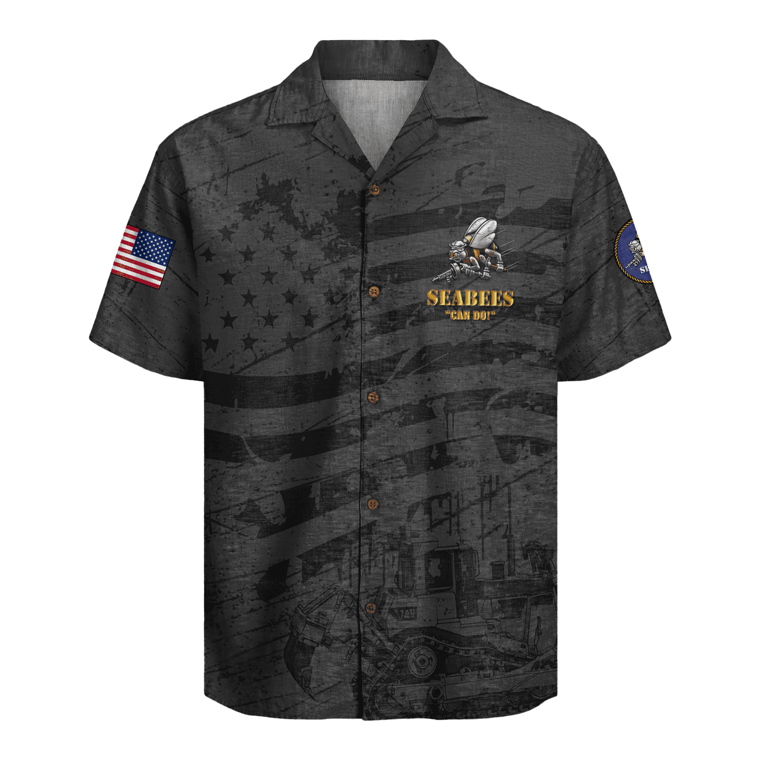 US Navy Seabees 250th Years Of Service Hawaiian Shirt