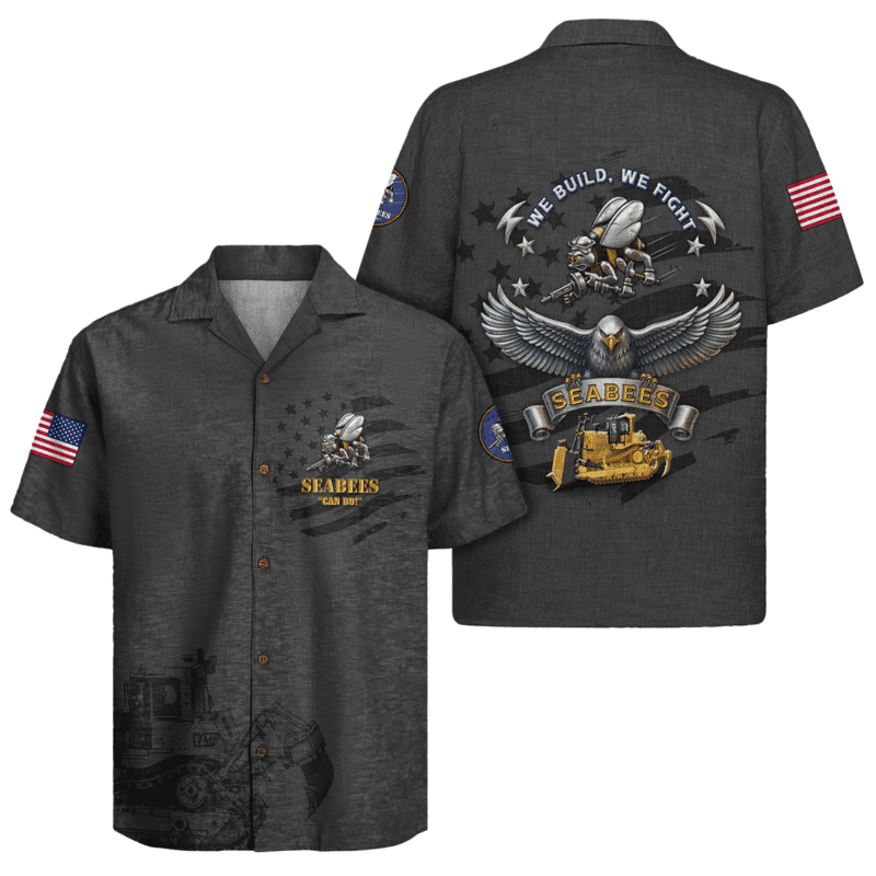 US Navy Seabees 250th Years Of Service Hawaiian Shirt