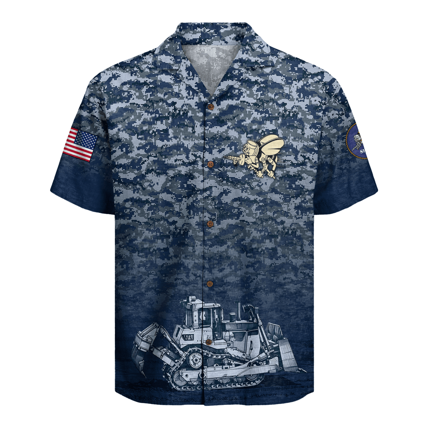 US Navy Seabees 250th Years Of Service Hawaiian Shirt