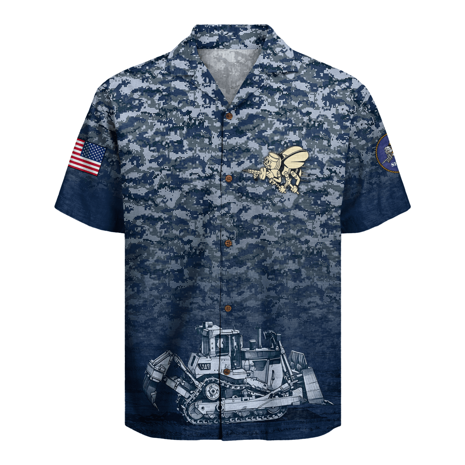 US Navy Seabees 250th Years Of Service Hawaiian Shirt