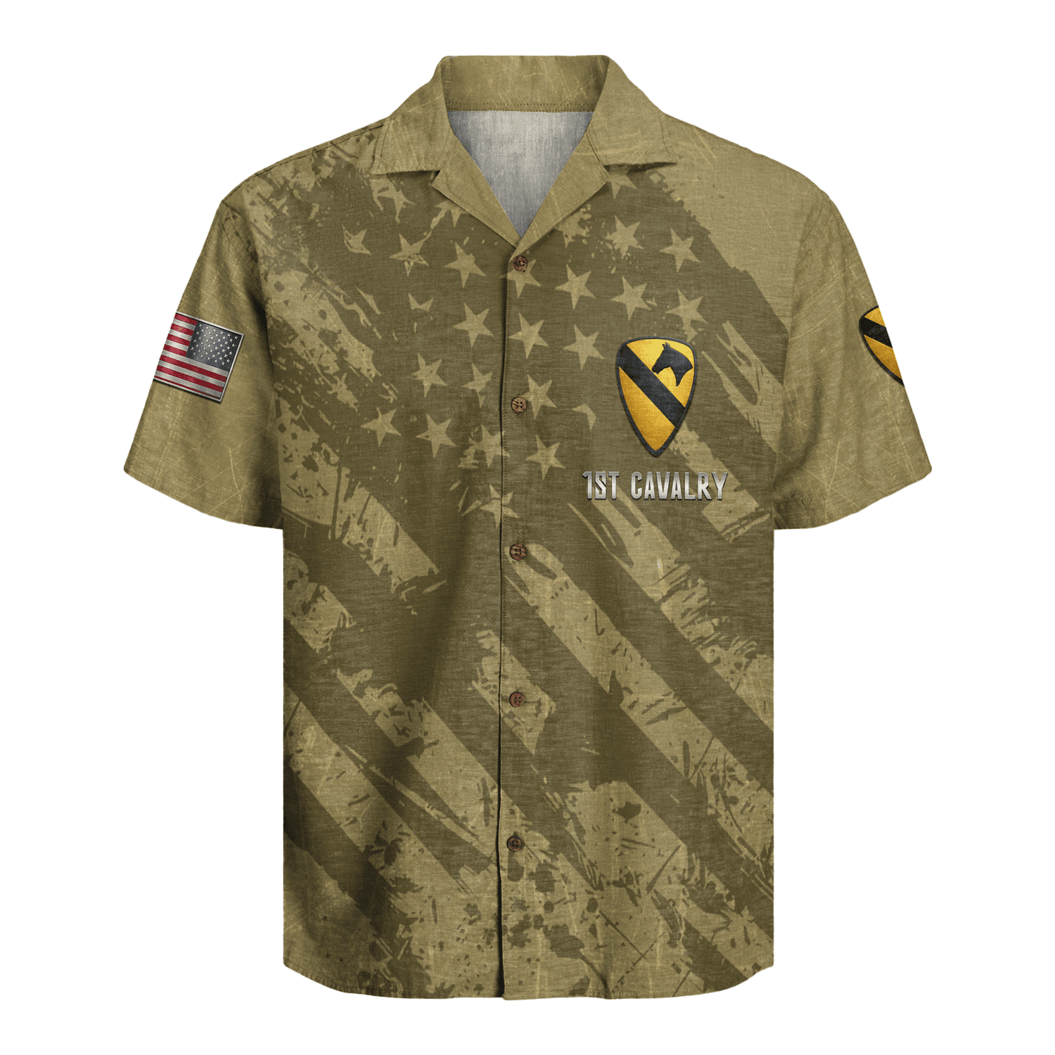 US Army 1st Cavalry Division Regiment Hawaiian Shirt