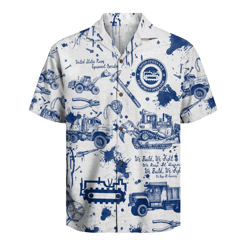 EO (Equipment Operator) Seabees – U.S. Navy Hawaiian Shirt