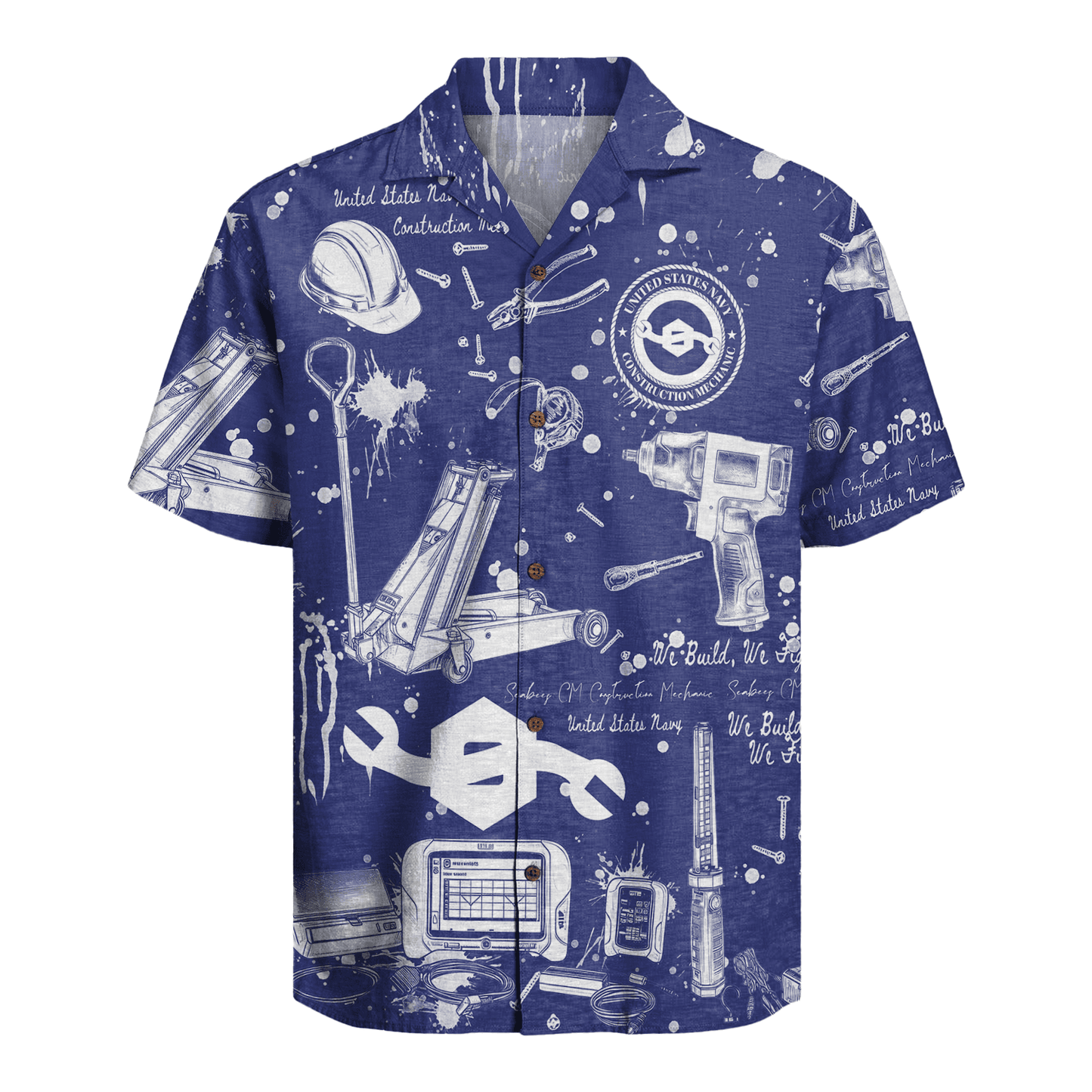 CM (Construction Mechanic) Seabees – U.S. Navy Hawaiian Shirt