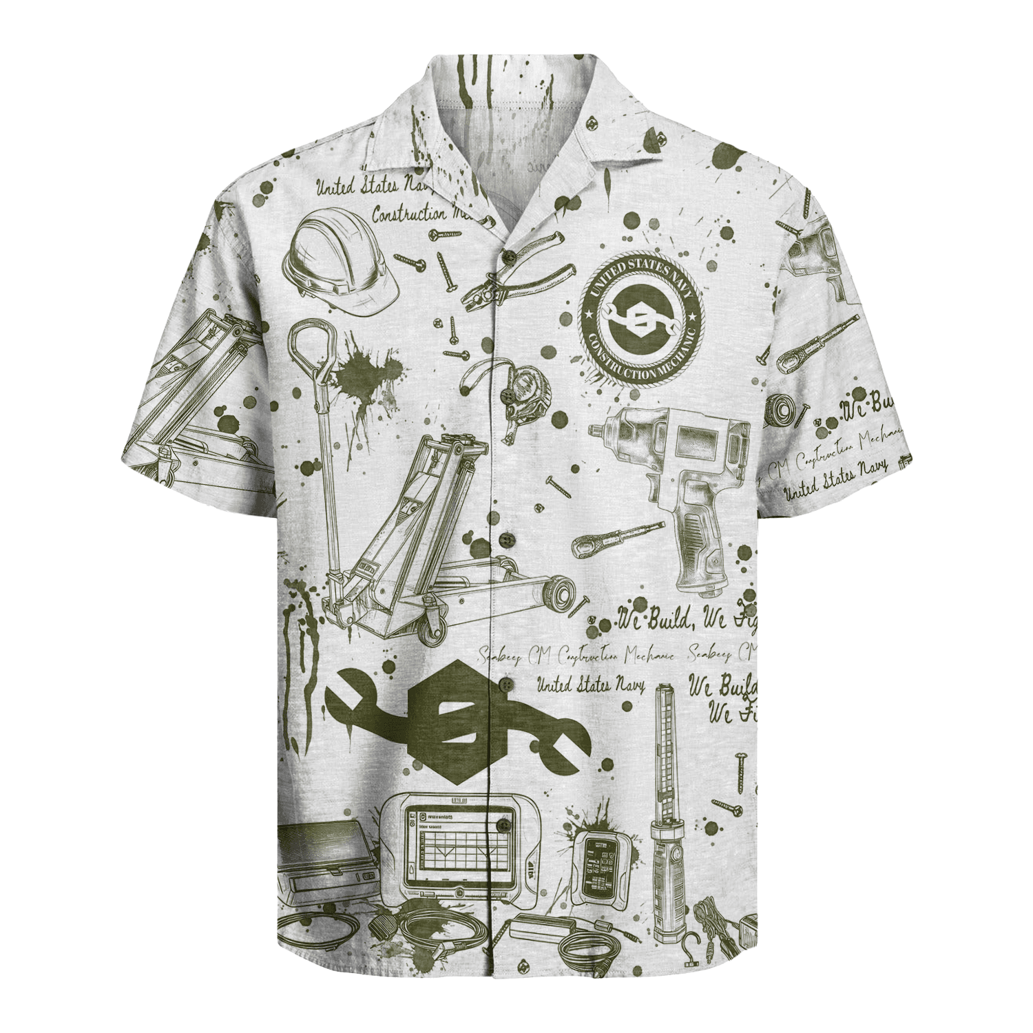 CM (Construction Mechanic) Seabees – U.S. Navy Hawaiian Shirt