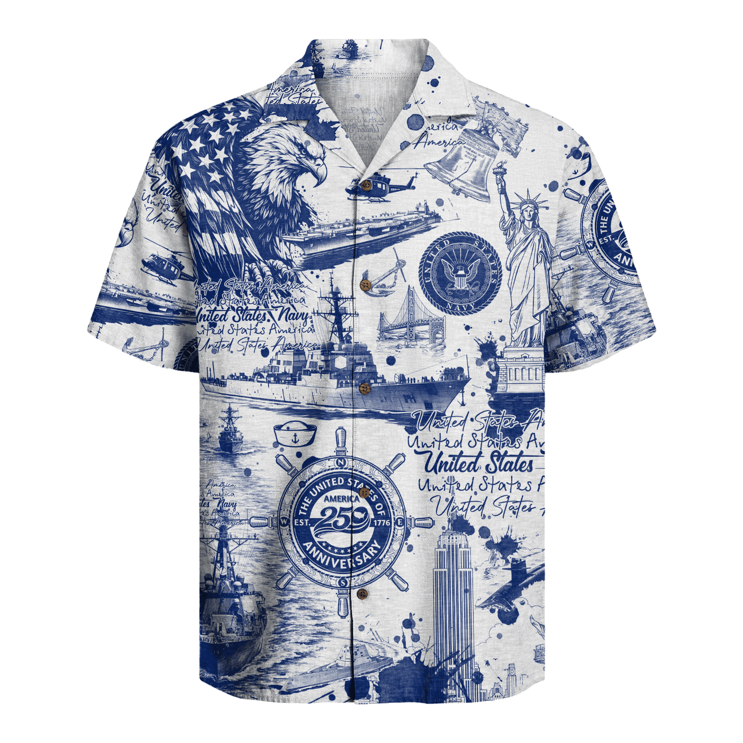 US Navy - America 250th Anniversary Hawaiian Shirt
