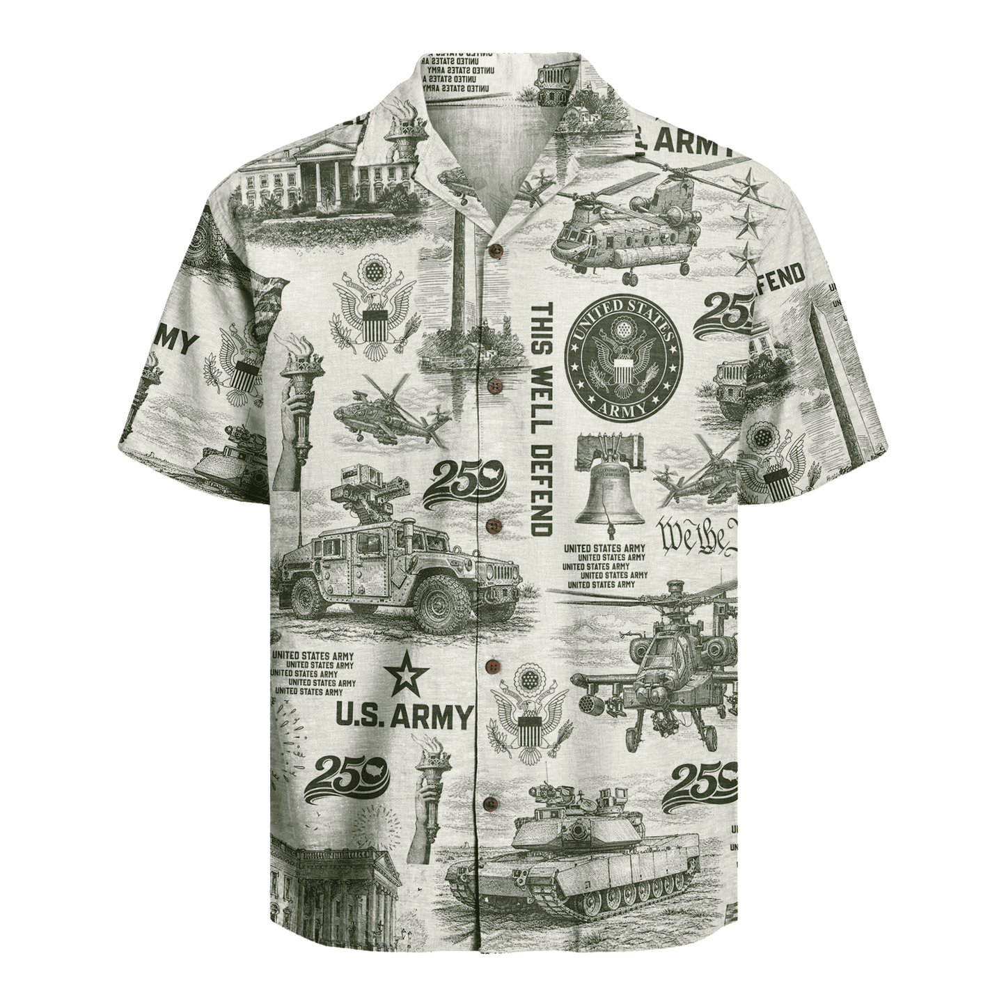 US Army - America 250th Anniversary Hawaiian Shirt