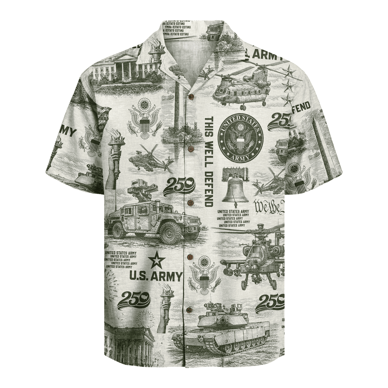 US Army - America 250th Anniversary Hawaiian Shirt