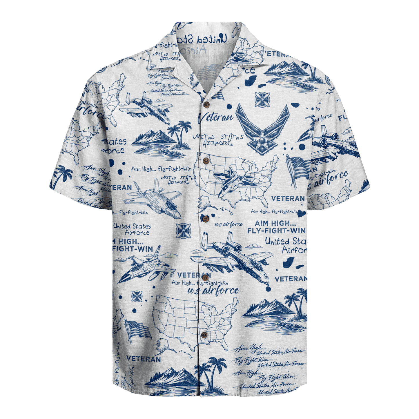 US Air Force Veteran Hawaiian Shirt