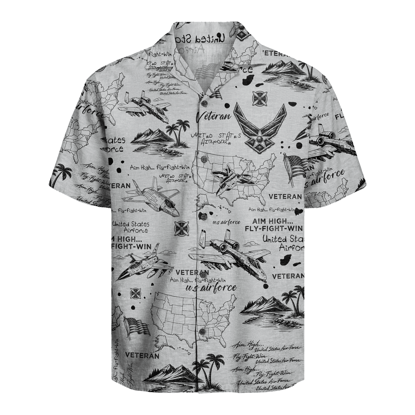 US Air Force Veteran Hawaiian Shirt