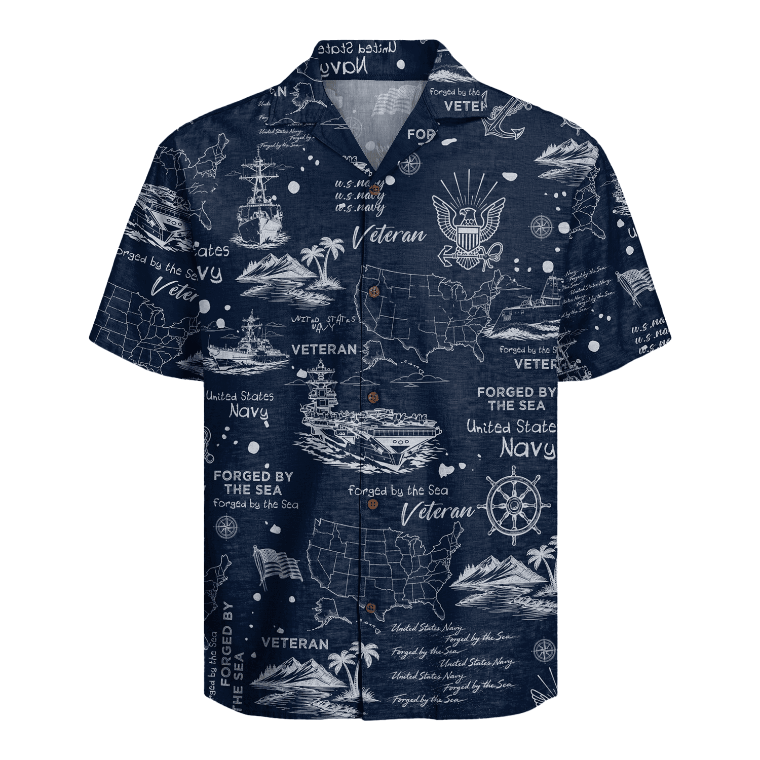 US Navy Veteran Hawaiian Shirt