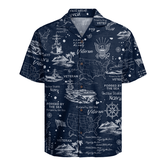 US Navy Veteran Hawaiian Shirt