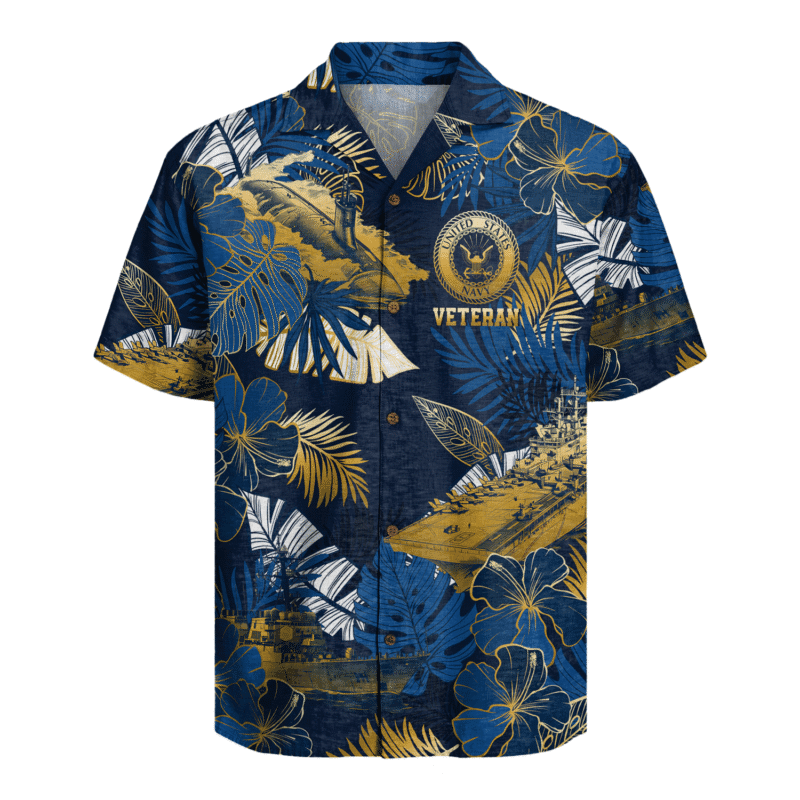 US Navy Veteran Hawaiian Shirt