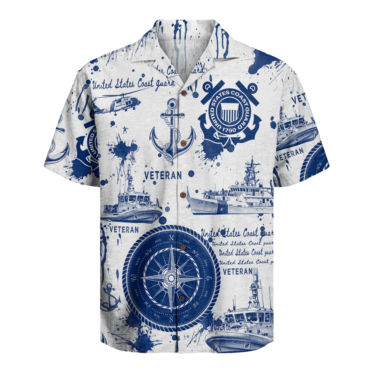 US Coast Guard Veteran Hawaiian Shirt