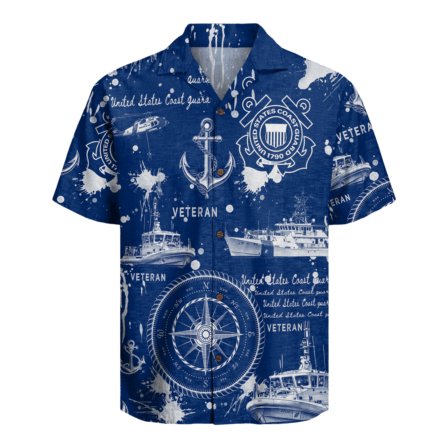 US Coast Guard Veteran Hawaiian Shirt