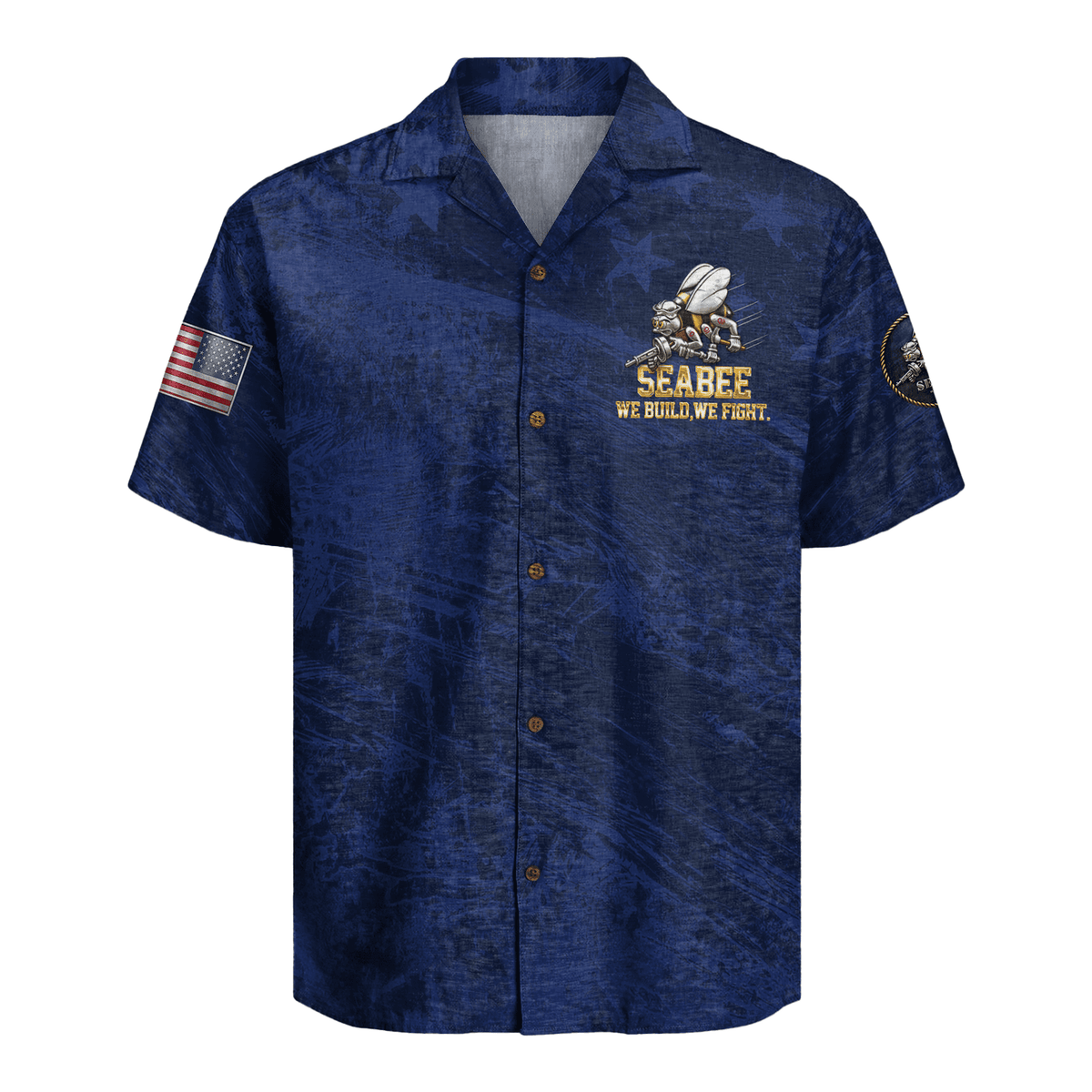 US Navy Seabees Veteran Hawaiian Shirt