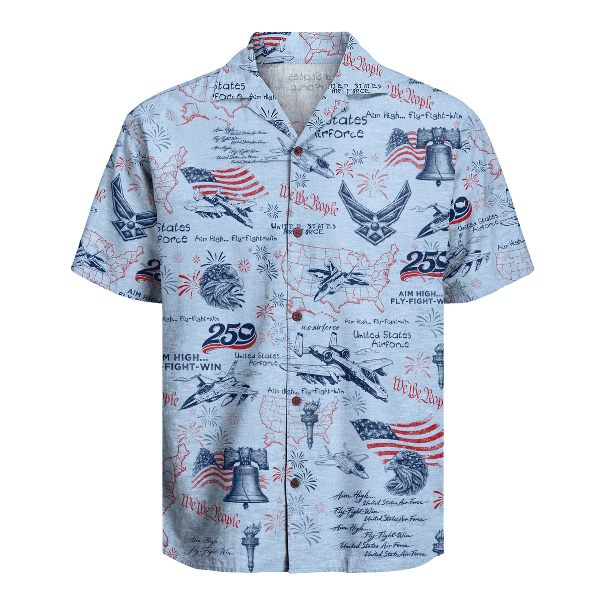 US Air Force – America 250th Anniversary Hawaiian Shirt
