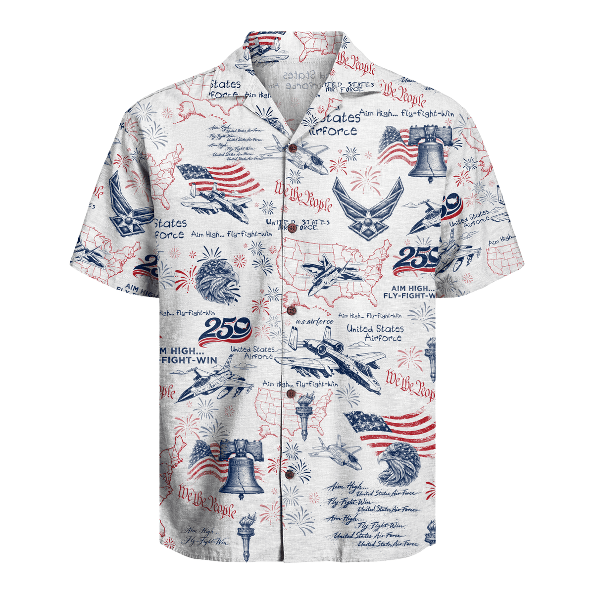 US Air Force – America 250th Anniversary Hawaiian Shirt